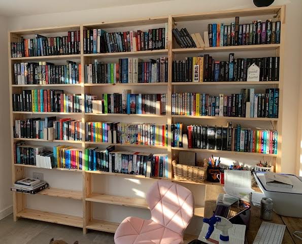 Shelving in a home office